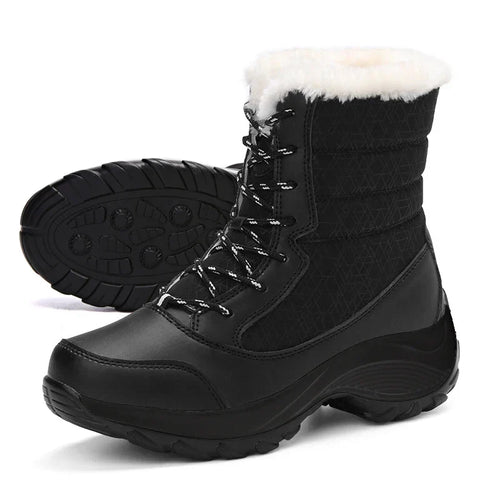 Lune London | Women's waterproof winter boots with platform and fur lining