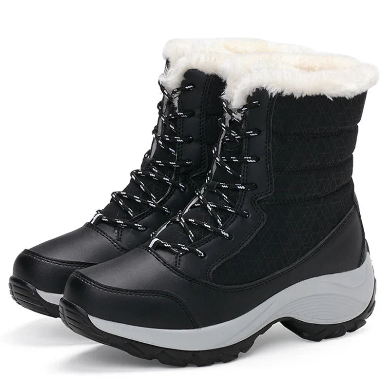 Lune London | Women's waterproof winter boots with platform and fur lining