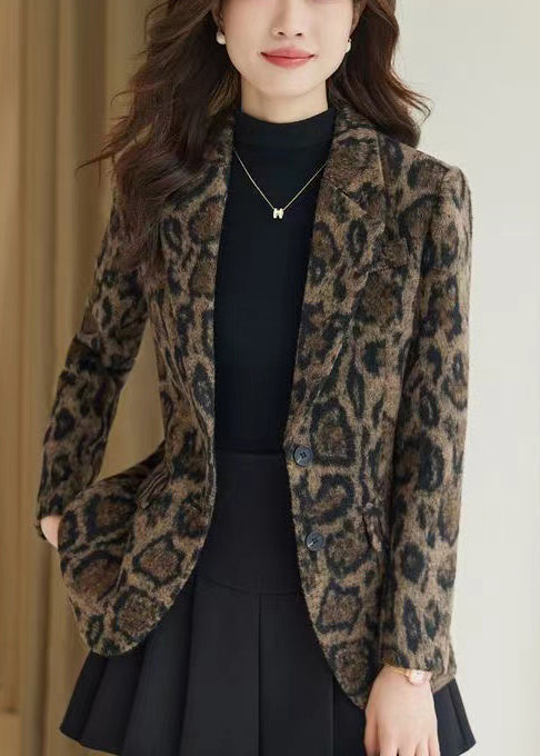 Lune London | Fit Café Leopard Print Wool Coats