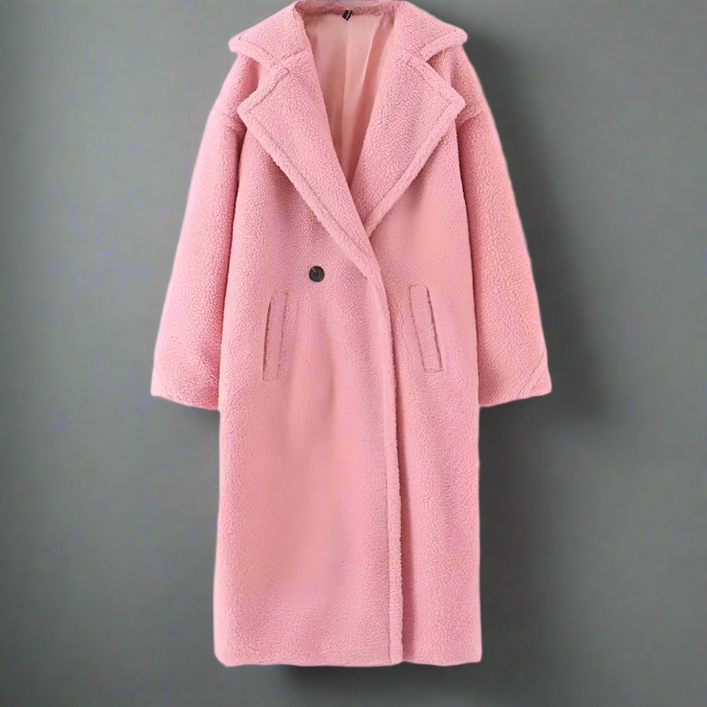 Lune London | Teddy Coat - Longer Faux Shearling - Casual Cut - Elegant Lapel Collar