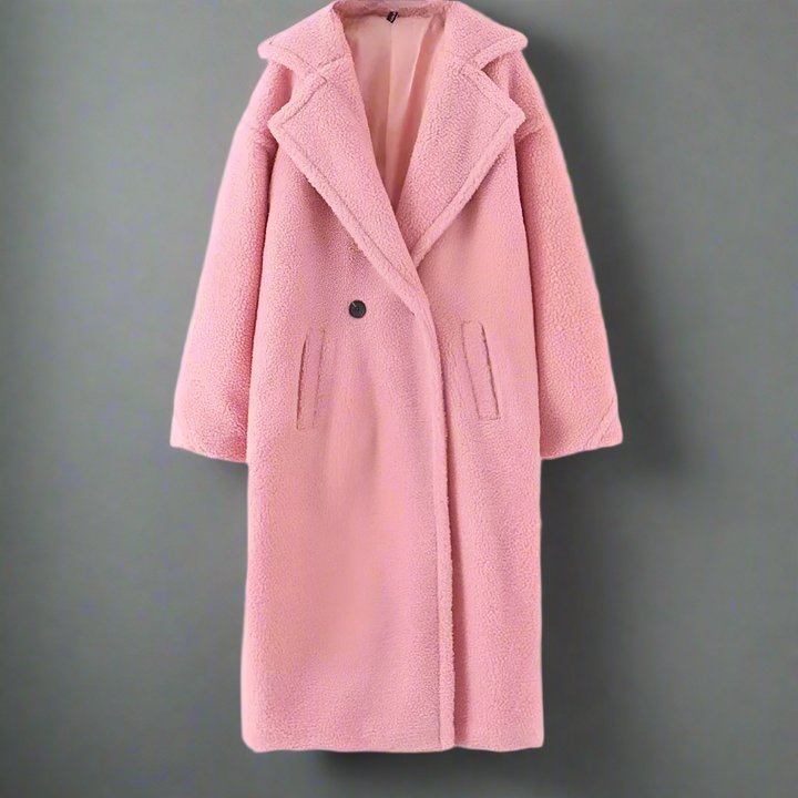Lune London | Teddy Coat - Longer Faux Shearling - Casual Cut - Elegant Lapel Collar