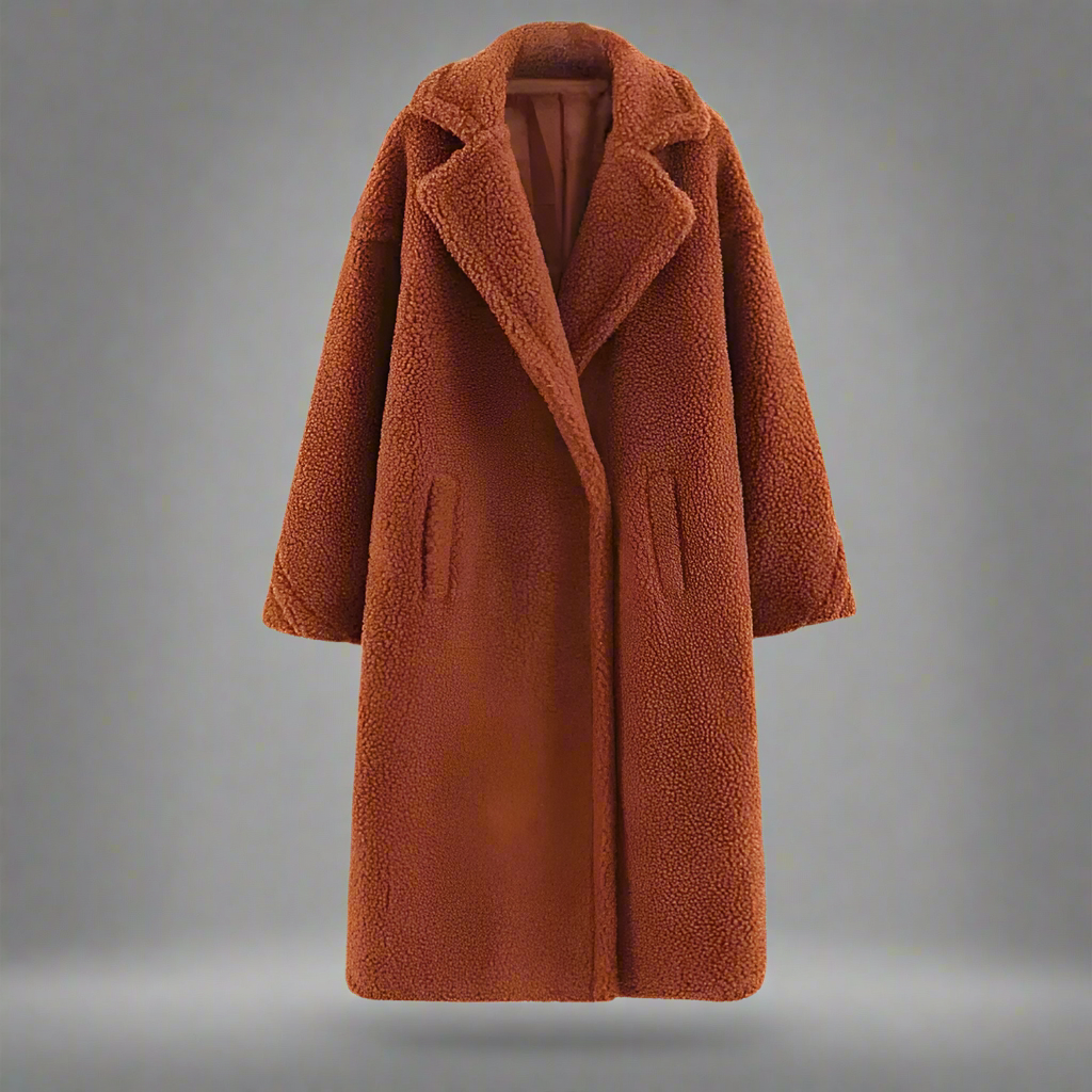 Lune London | Teddy Coat - Longer Faux Shearling - Casual Cut - Elegant Lapel Collar