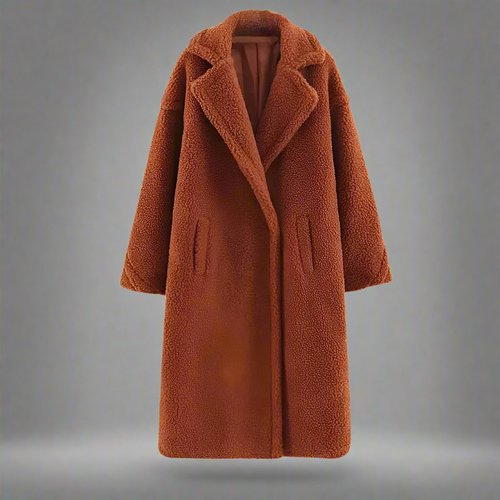 Lune London | Teddy Coat - Longer Faux Shearling - Casual Cut - Elegant Lapel Collar