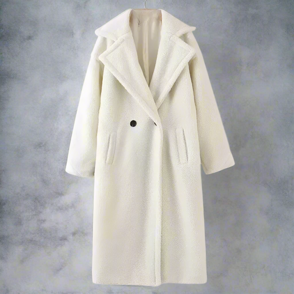 Lune London | Teddy Coat - Longer Faux Shearling - Casual Cut - Elegant Lapel Collar