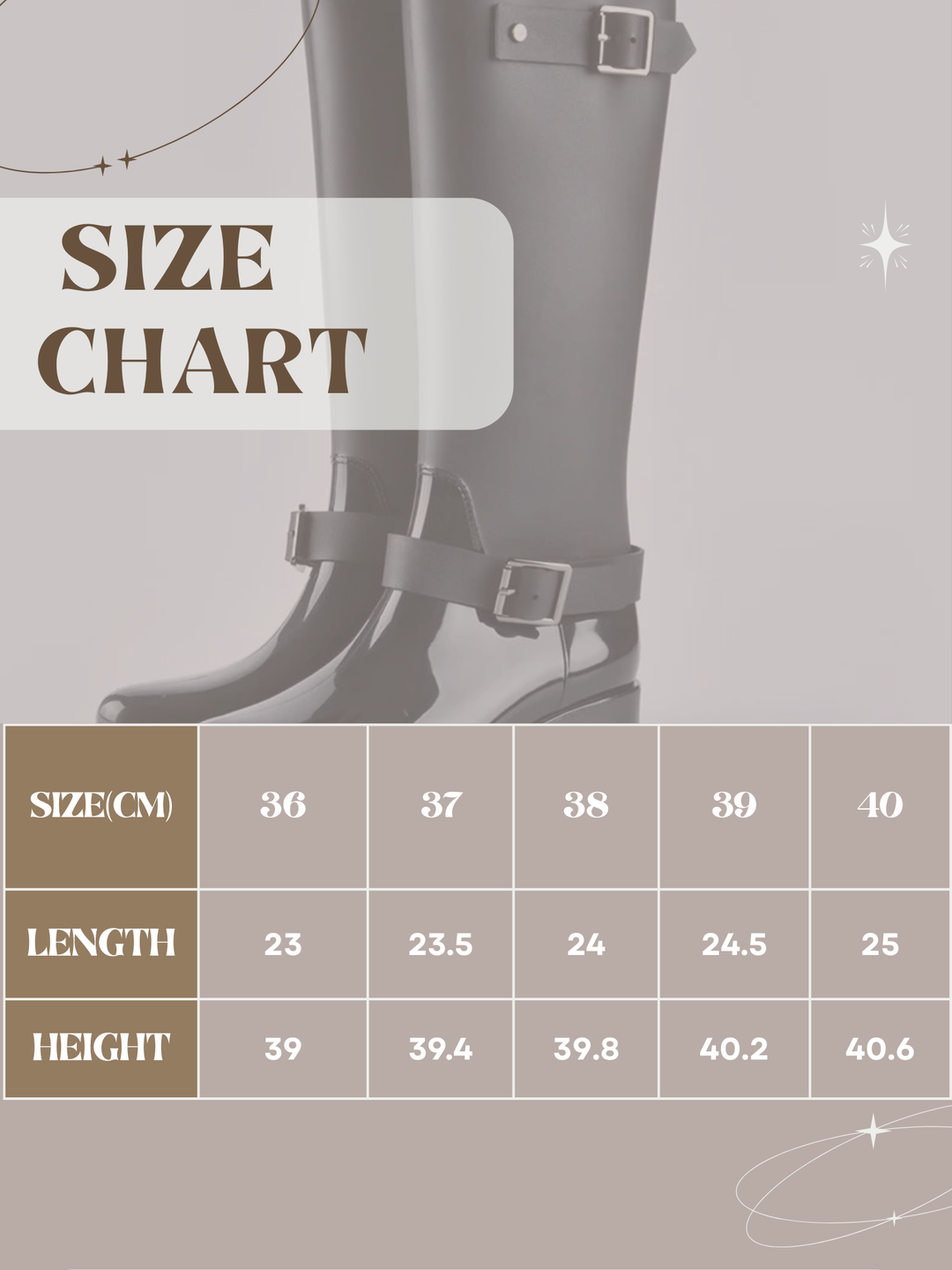 Lune London | Rubber Boots for Women - Waterproof with Buckles - High Shaft