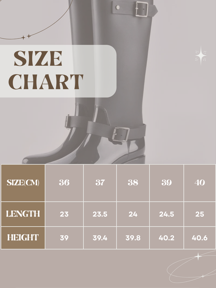 Lune London | Rubber Boots for Women - Waterproof with Buckles - High Shaft
