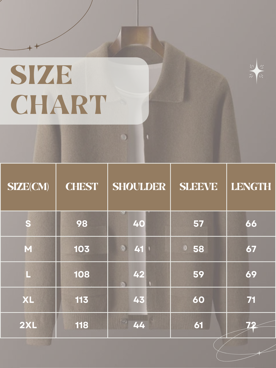 Lune London | Men's Cardigan, tailored, with buttons - Versatile layering