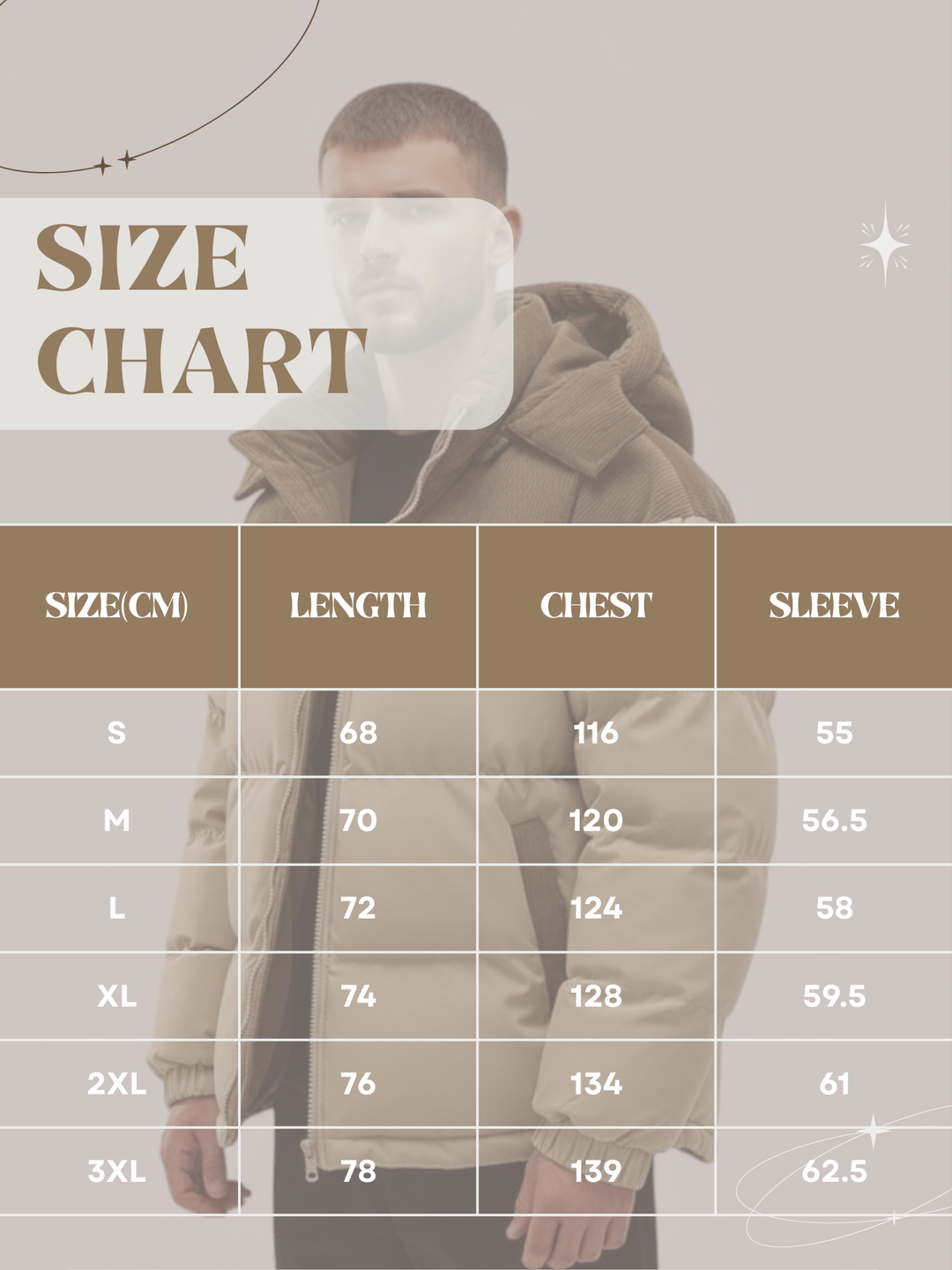 Lune London | Winter jacket for men, fleece lined, removable hood - insulated
