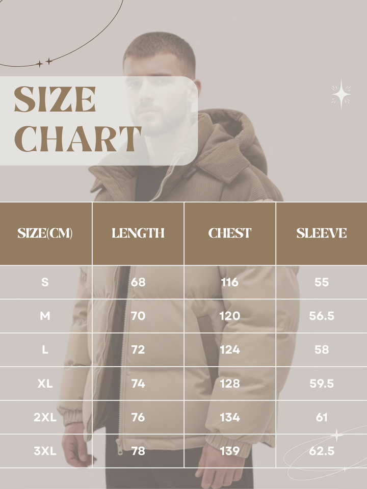 Lune London | Winter jacket for men, fleece lined, removable hood - insulated