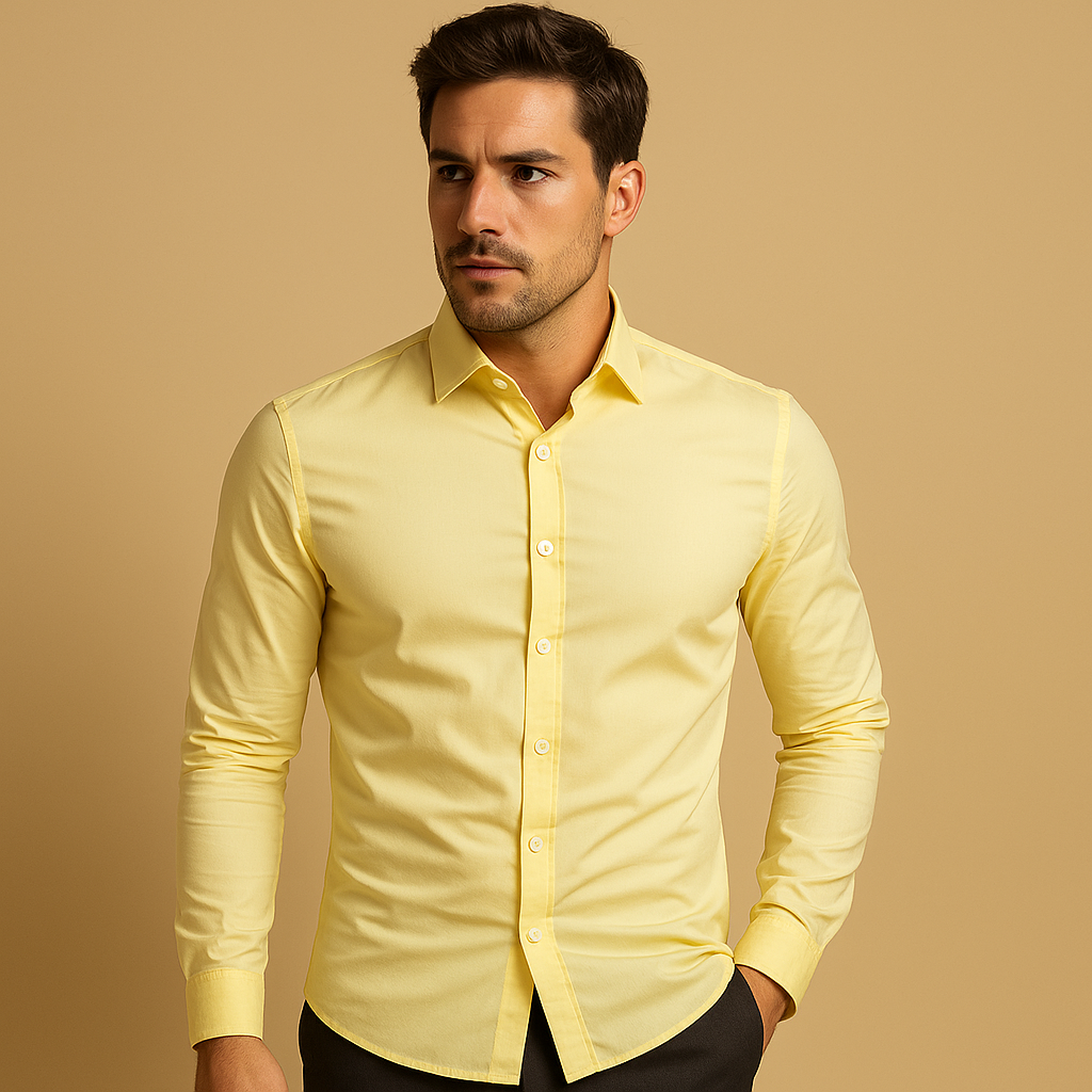 Lune London | Fitted shirt with folded collar for men - Shirts