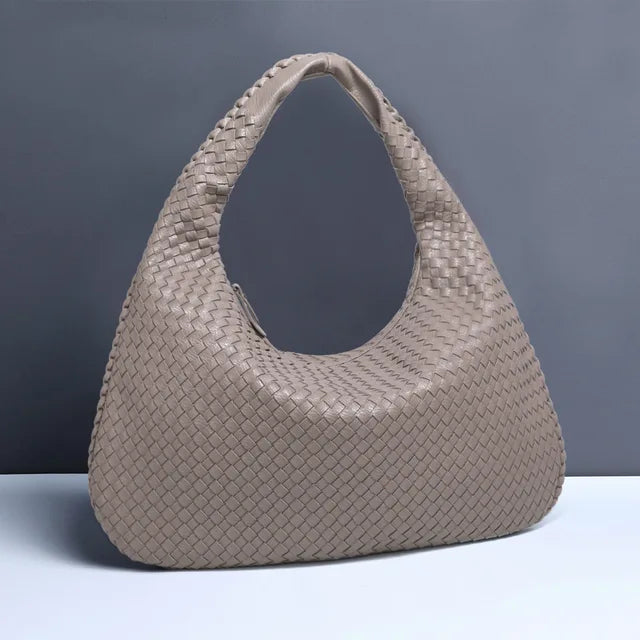 Lune London | Vintage Shoulder Bag Women Woven Handbag with Zipper On Sale