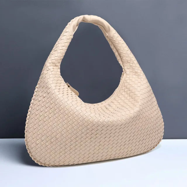 Lune London | Vintage Shoulder Bag Women Woven Handbag with Zipper On Sale