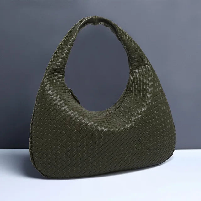 Lune London | Vintage Shoulder Bag Women Woven Handbag with Zipper On Sale