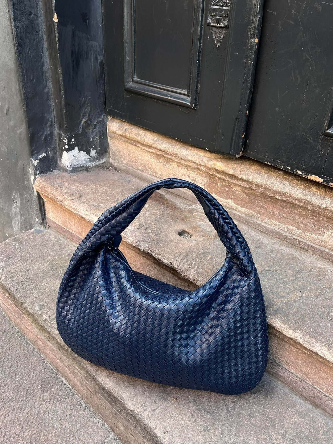 Lune London | Vintage Shoulder Bag Women Woven Handbag with Zipper On Sale