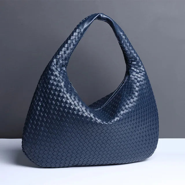 Lune London | Vintage Shoulder Bag Women Woven Handbag with Zipper On Sale