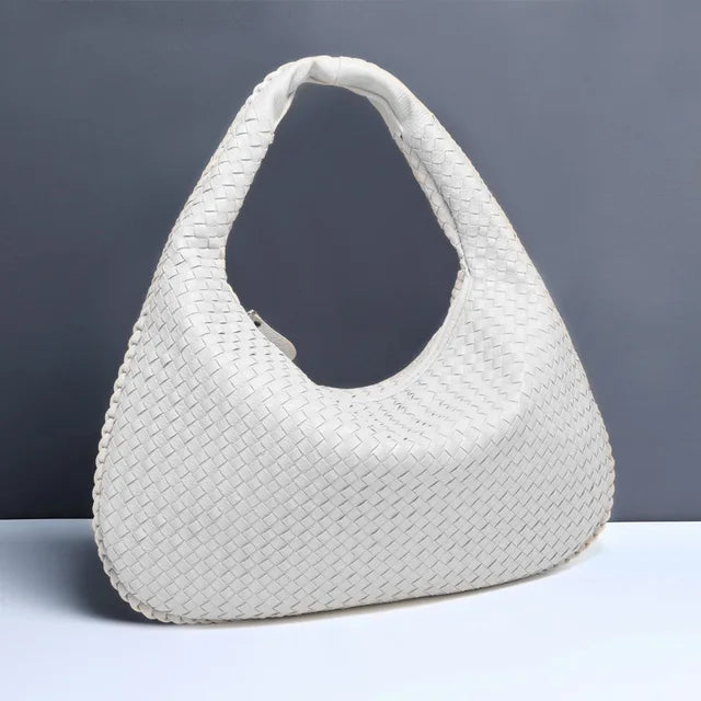 Lune London | Vintage Shoulder Bag Women Woven Handbag with Zipper On Sale