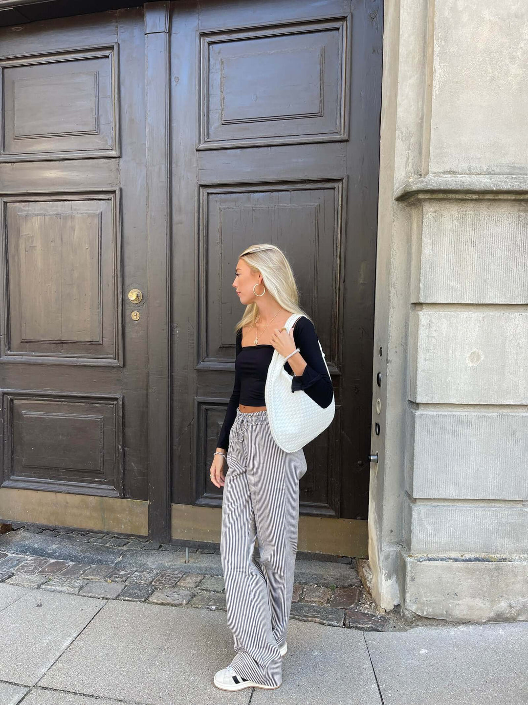 Lune London | Vintage Shoulder Bag Women Woven Handbag with Zipper On Sale