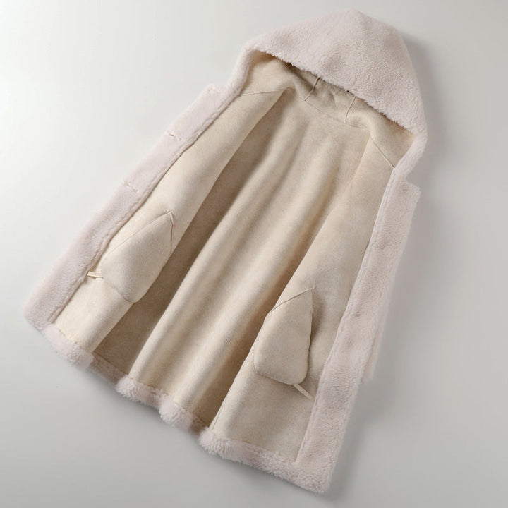 Lune London | Warm Women's Teddy Jacket with Hood and Buttons