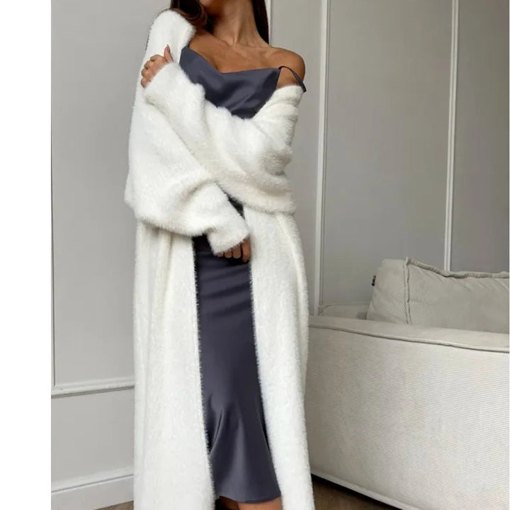 Lune London | Women's Long Knit Cardigan with Loose Fit