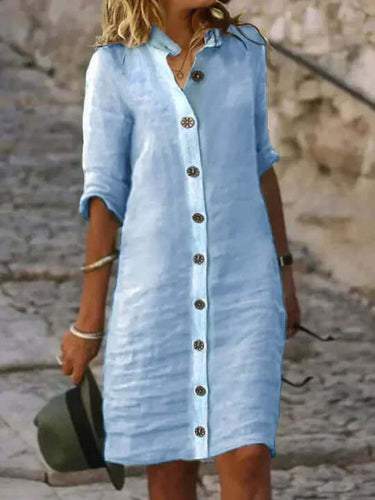 Lune London | Blue Linen Dress
