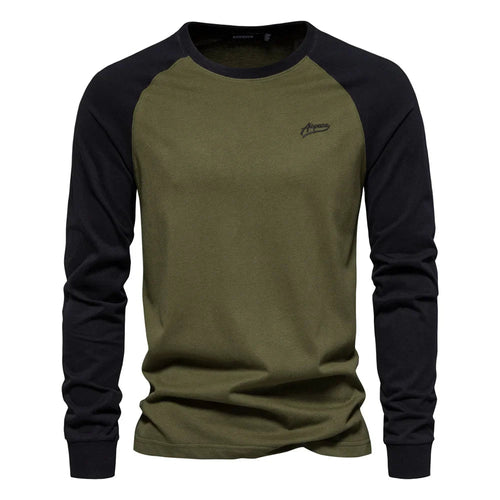 Lune London | Long Sleeve T-Shirt - Casual T-Shirt with Contrasting Sleeves