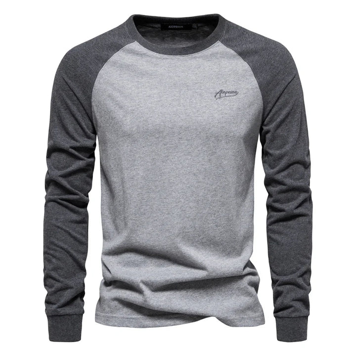Lune London | Long Sleeve T-Shirt - Casual T-Shirt with Contrasting Sleeves