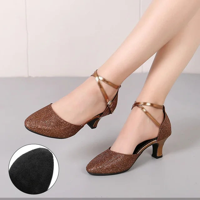 Chic Und Stil | Elegant Glitter Chic Heels (3 5 Cm) Sandals for Women