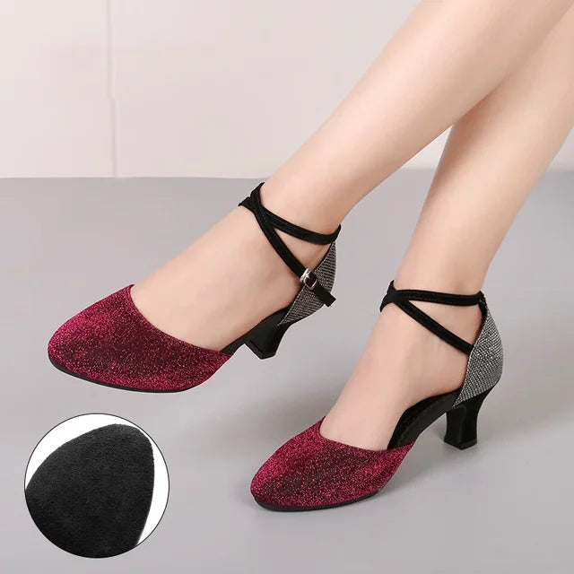 Chic Und Stil | Elegant Glitter Chic Heels (3 5 Cm) Sandals for Women