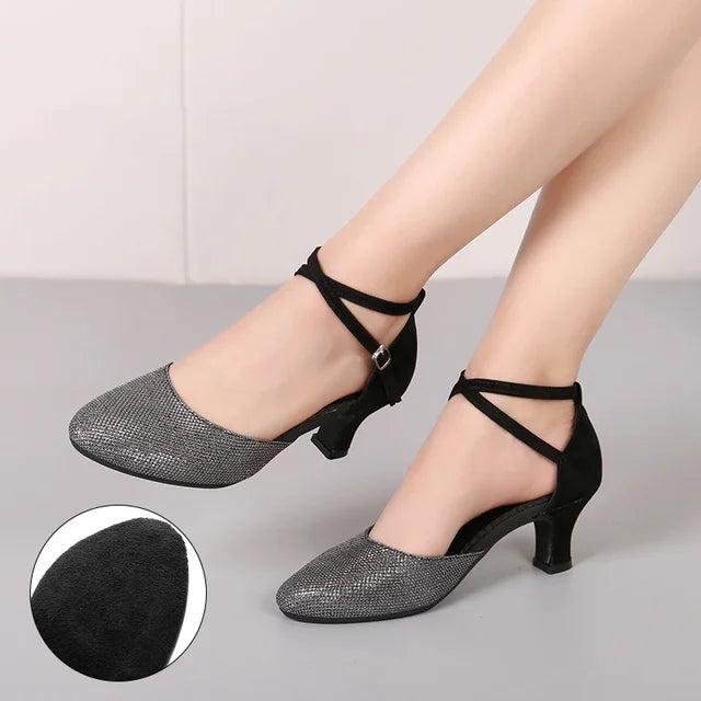 Chic Und Stil | Elegant Glitter Chic Heels (3 5 Cm) Sandals for Women