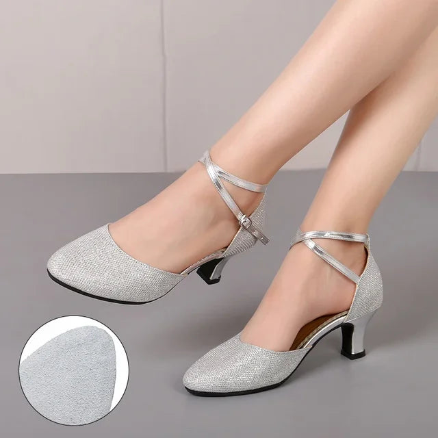Chic Und Stil | Elegant Glitter Chic Heels (3 5 Cm) Sandals for Women
