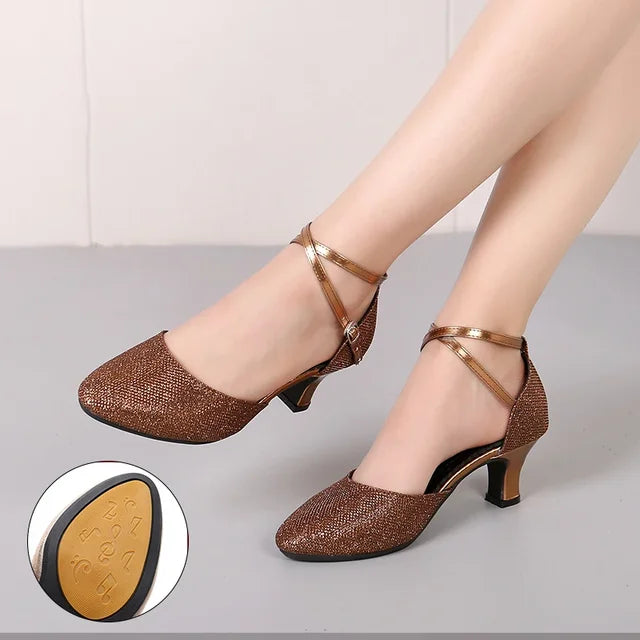 Chic Und Stil | Elegant Glitter Chic Heels (3 5 Cm) Sandals for Women