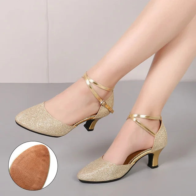 Chic Und Stil | Elegant Glitter Chic Heels (3 5 Cm) Sandals for Women