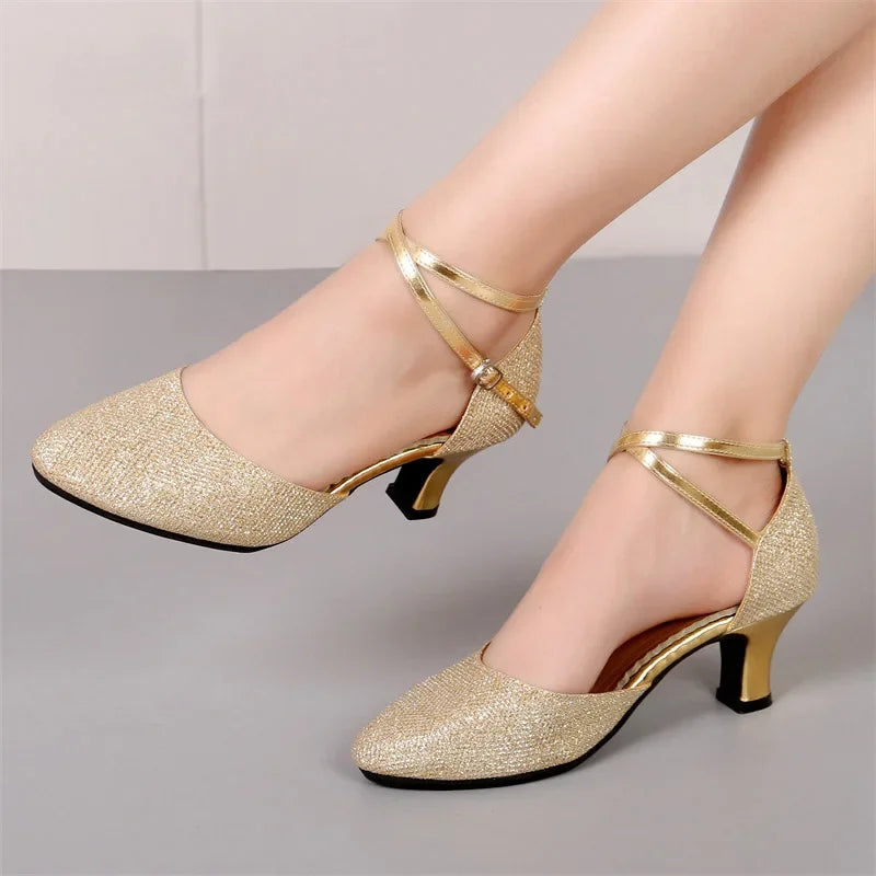 Chic Und Stil | Elegant Glitter Chic Heels (3 5 Cm) Sandals for Women