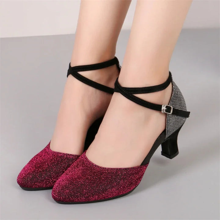 Chic Und Stil | Elegant Glitter Chic Heels (3 5 Cm) Sandals for Women