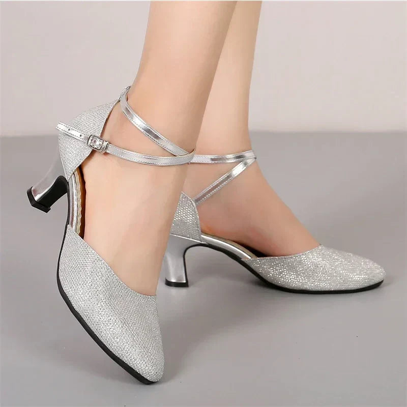 Chic Und Stil | Elegant Glitter Chic Heels (3 5 Cm) Sandals for Women
