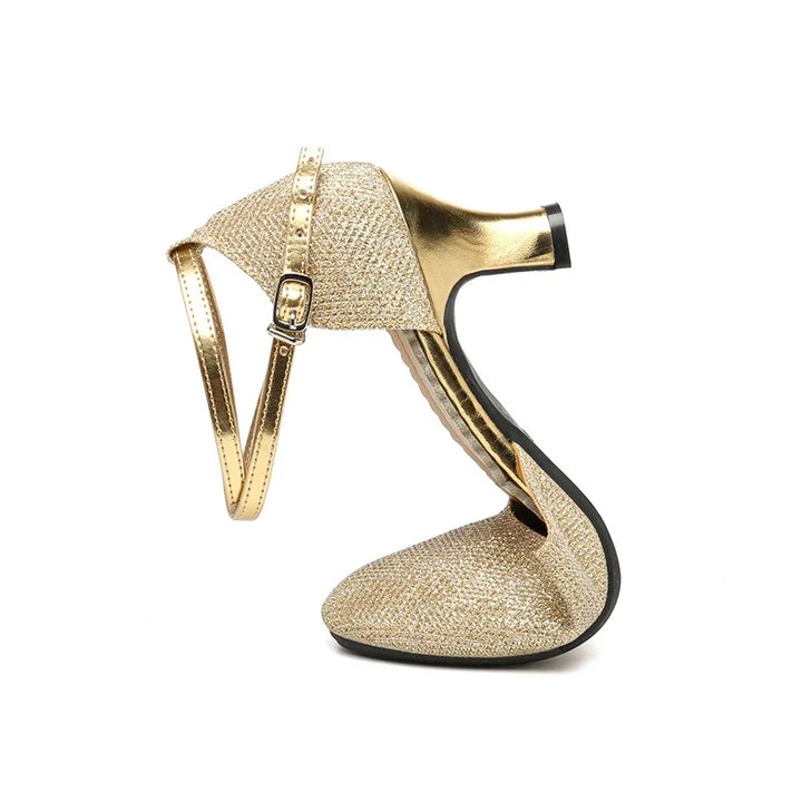 Chic Und Stil | Elegant Glitter Chic Heels (3 5 Cm) Sandals for Women