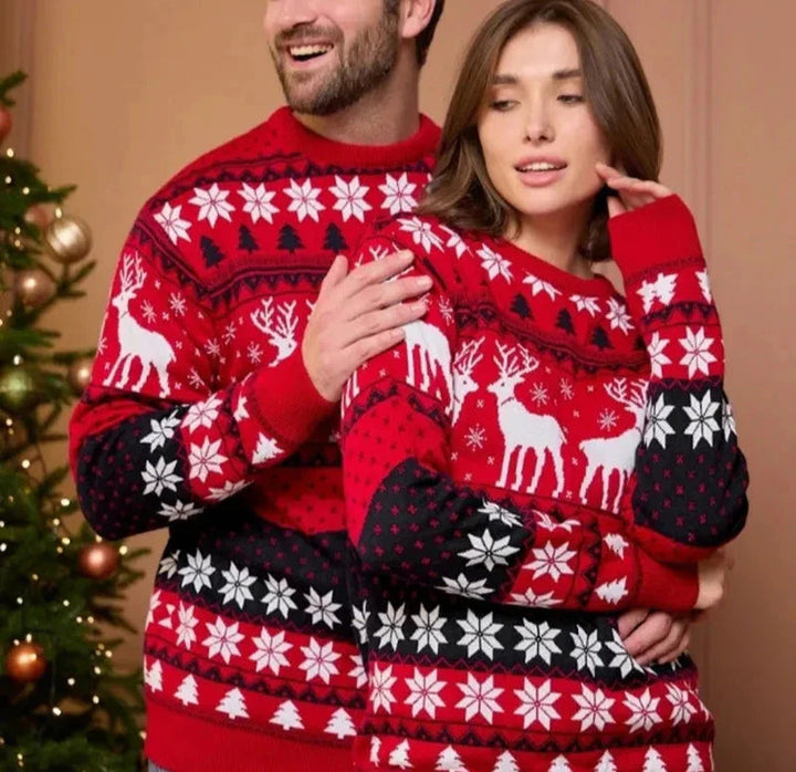 Lune London | Pull de Noël - Pull d'hiver unisexe pour couples