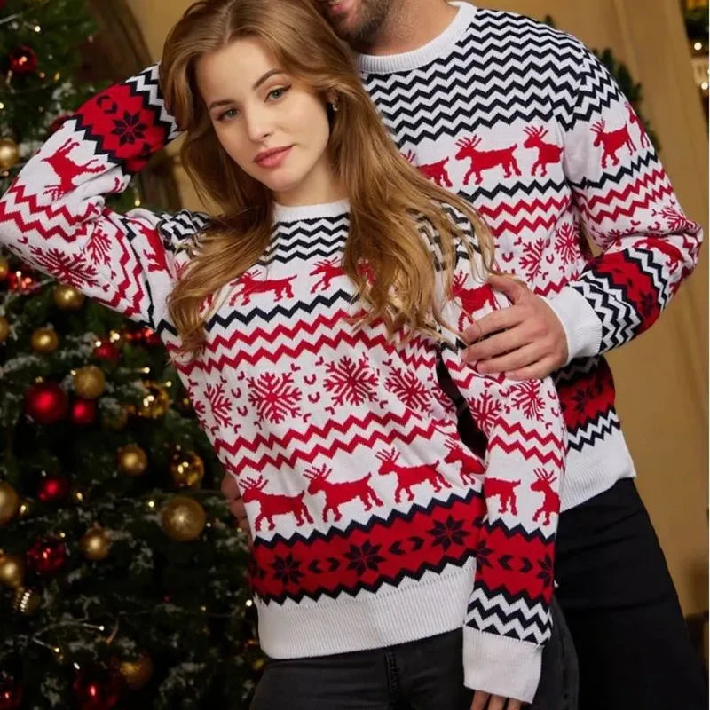 Lune London | Pull de Noël - Pull d'hiver unisexe pour couples