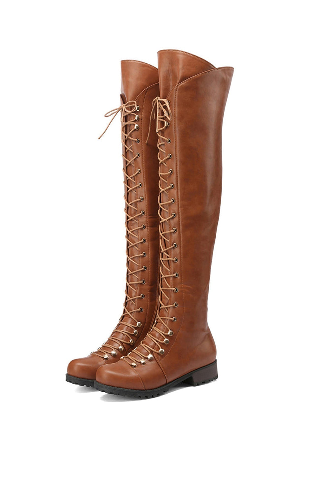Chic Und Stil | Over-The-Knee Boots with Laces