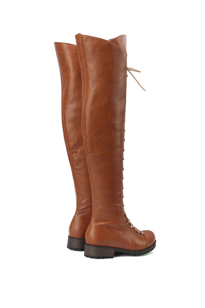 Chic Und Stil | Over-The-Knee Boots with Laces