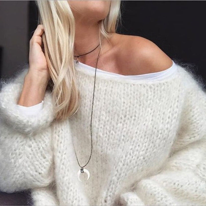 Lune London | U Boat Neck Coarse Knit Oversize Sweater Women Knitwear
