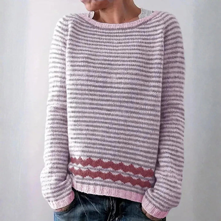 Lune London | Striped knit sweater for women - Lightweight