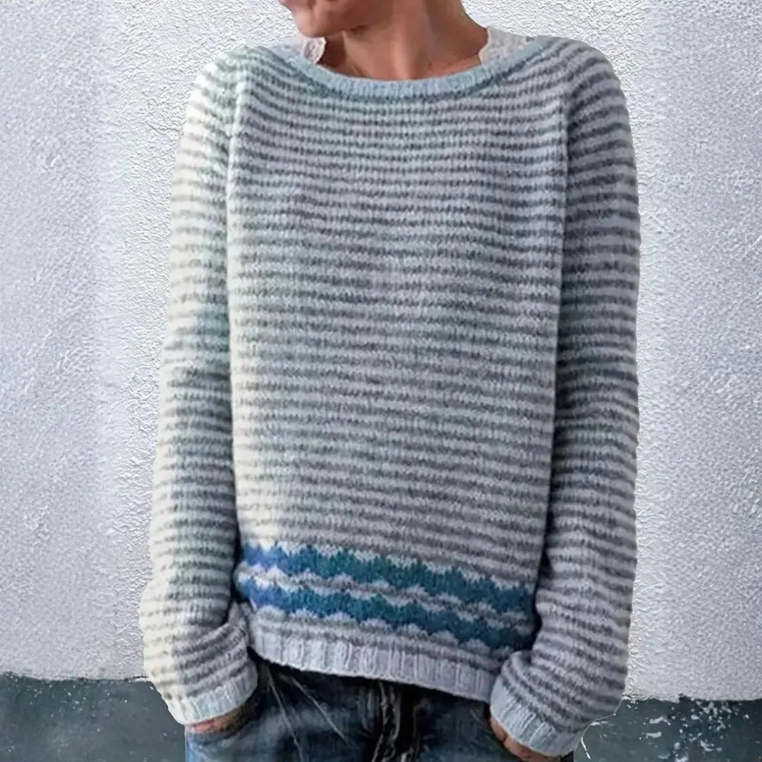 Lune London | Striped knit sweater for women - Lightweight
