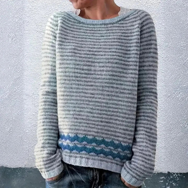 Lune London | Striped knit sweater for women - Lightweight
