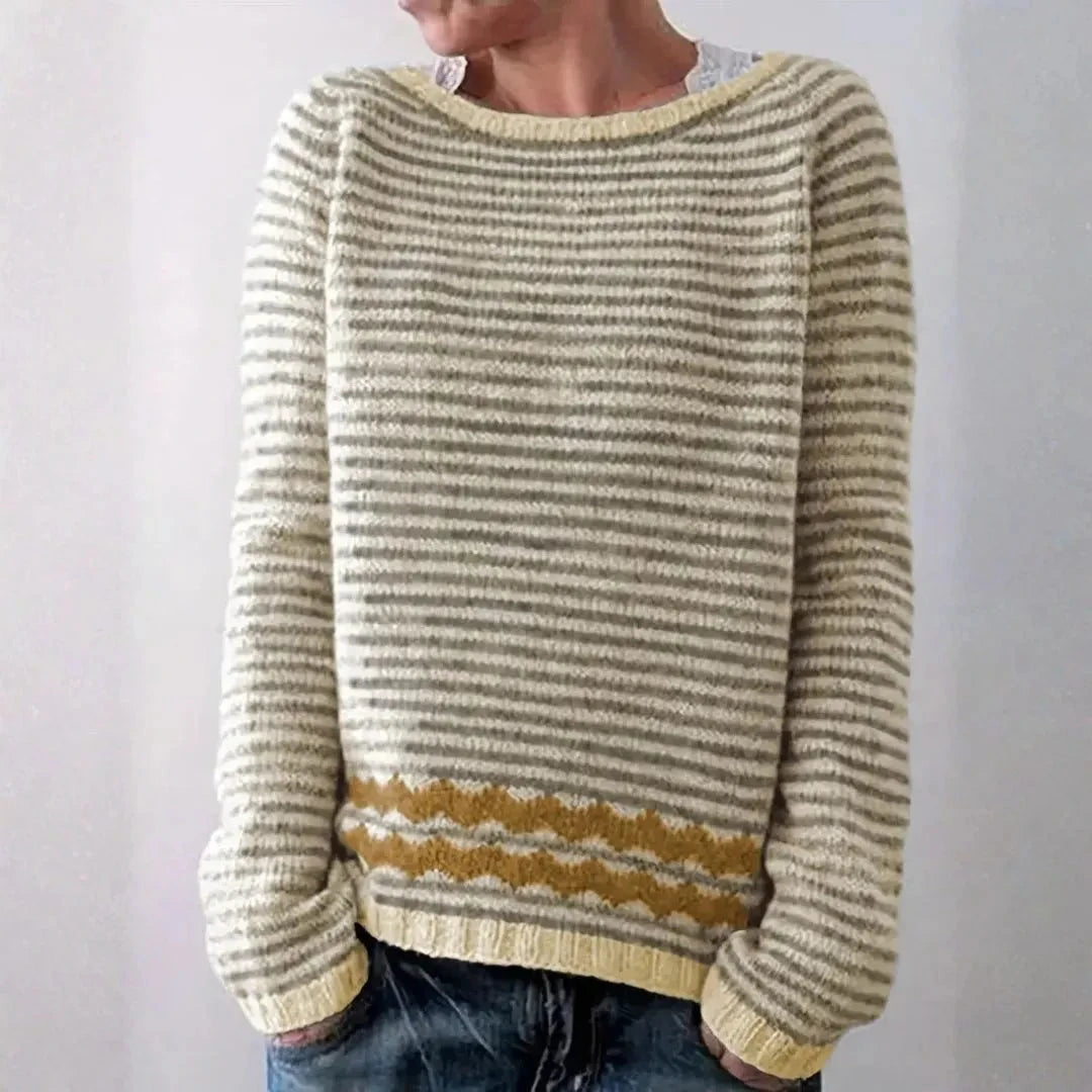 Lune London | Striped knit sweater for women - Lightweight