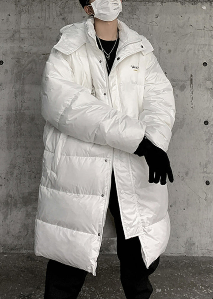Lune London | Men's Down Winter Coat with Zip and White Hood