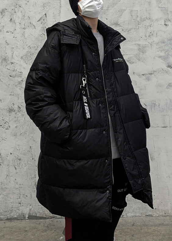 Lune London | Men's Down Winter Coat with Zip and White Hood