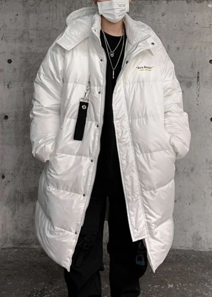 Lune London | Men's Down Winter Coat with Zip and White Hood