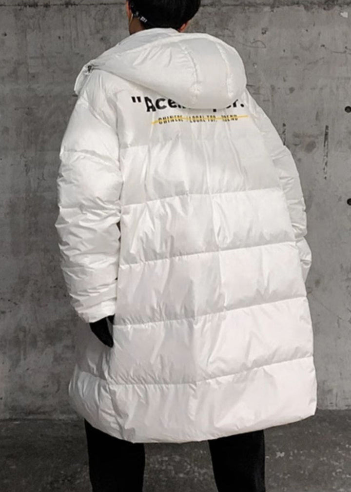 Lune London | Men's Down Winter Coat with Zip and White Hood
