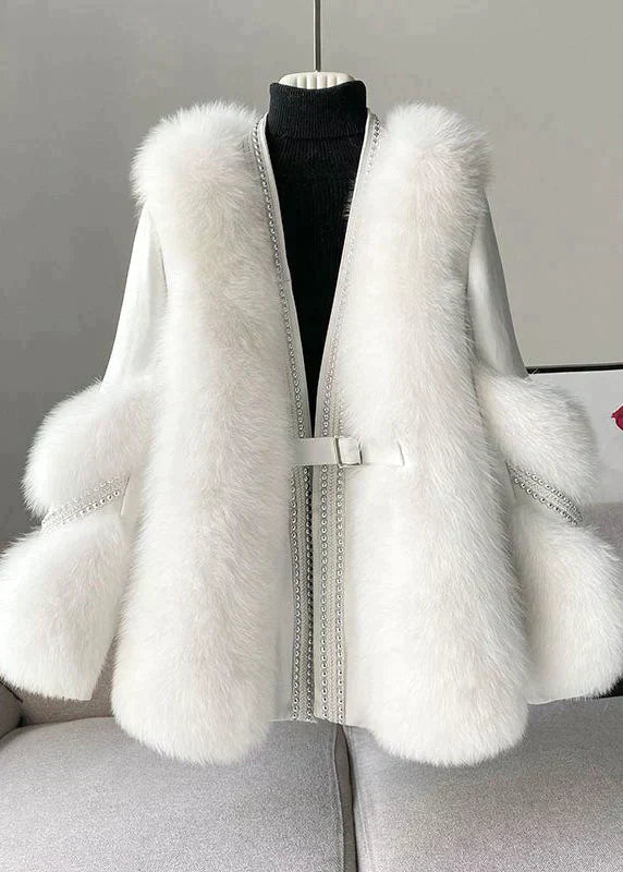 Lune London | Faux fur coat with V neck